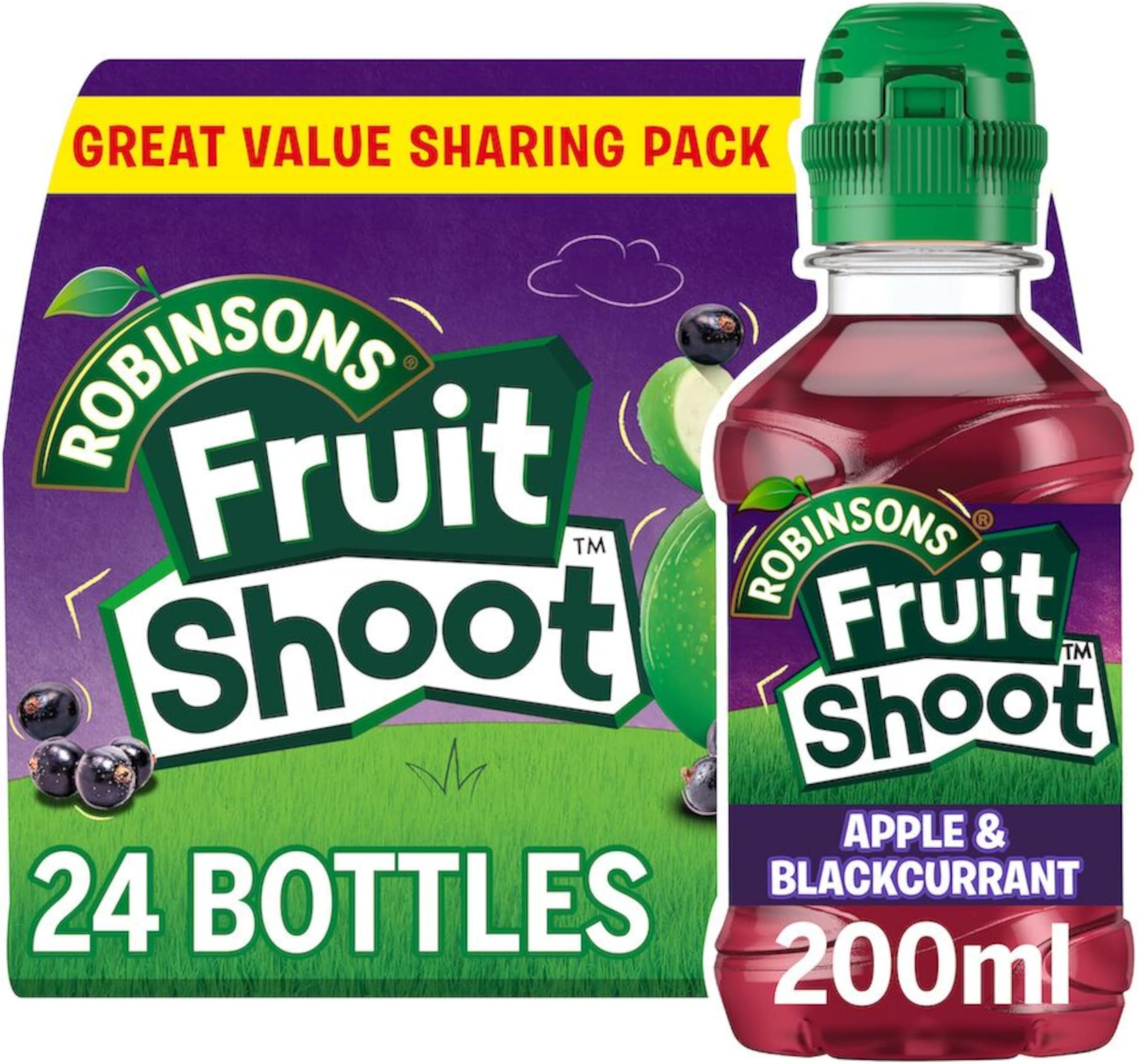 Fruit Shoot Apple & Blackcurrant, 200 ml (Pack of 24)