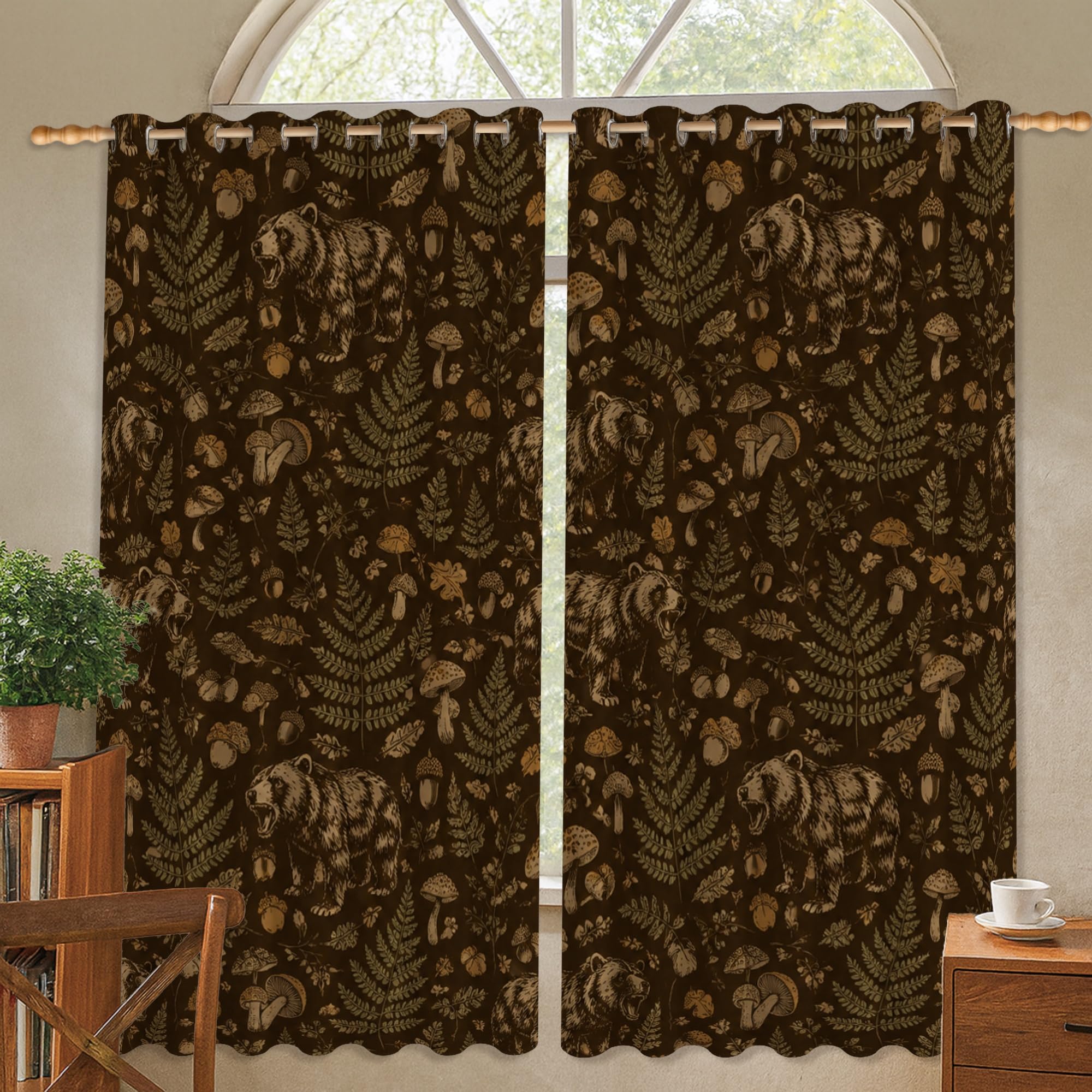 Rideaux occultants 106x114 rideau thermique chambre motif ourson