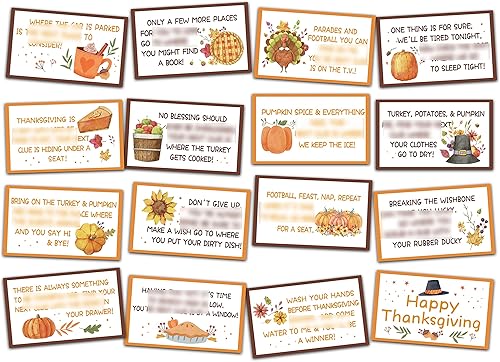Tarjetas de pistas de búsqueda del tesoro de otoño para niños, tarjetas de acertijo de calabaza, actividades de otoño en interiores y exteriores (16