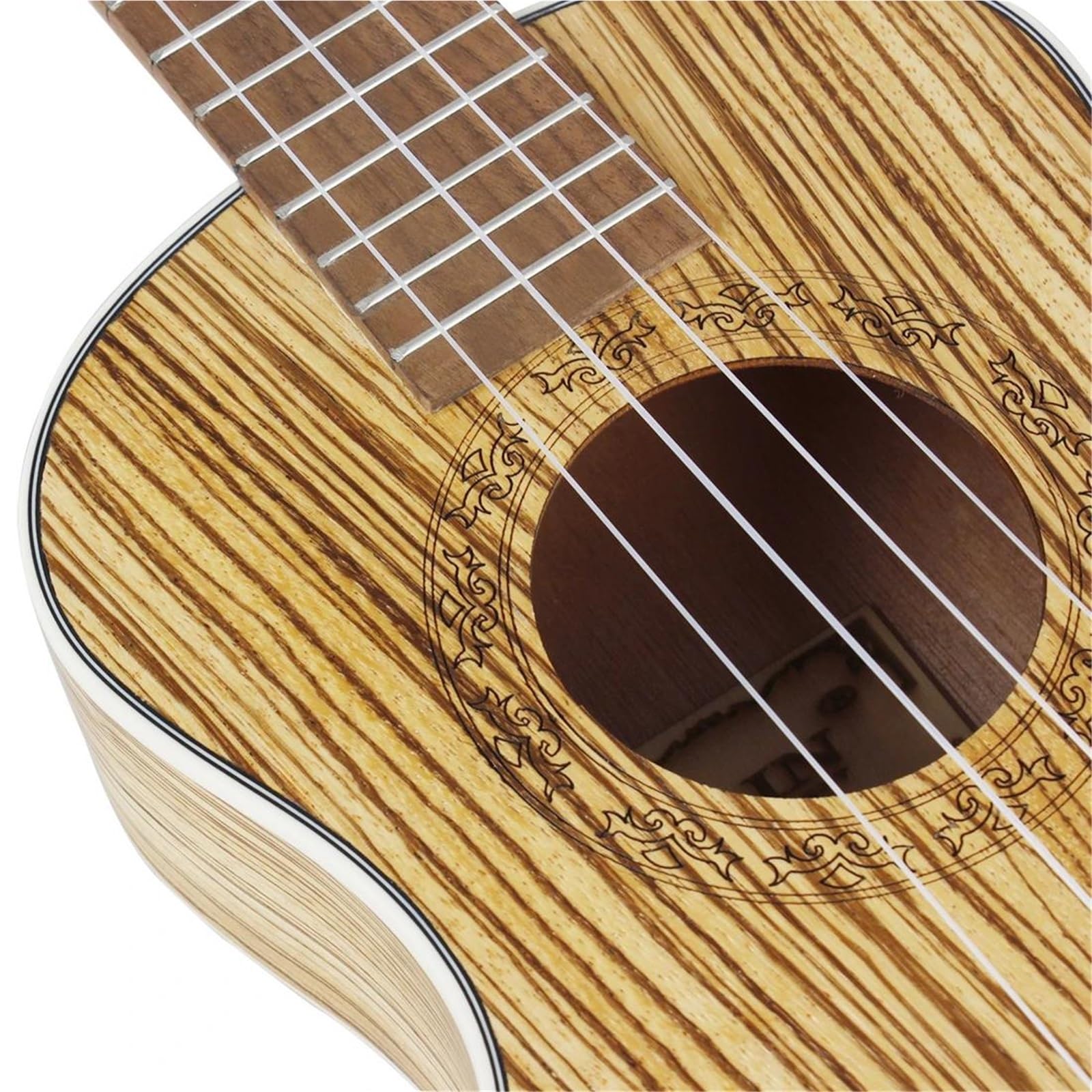 21 calowa Gitara Hawajska Ukulele Sopranowe Zebrawood 4 strunowa Ukulele