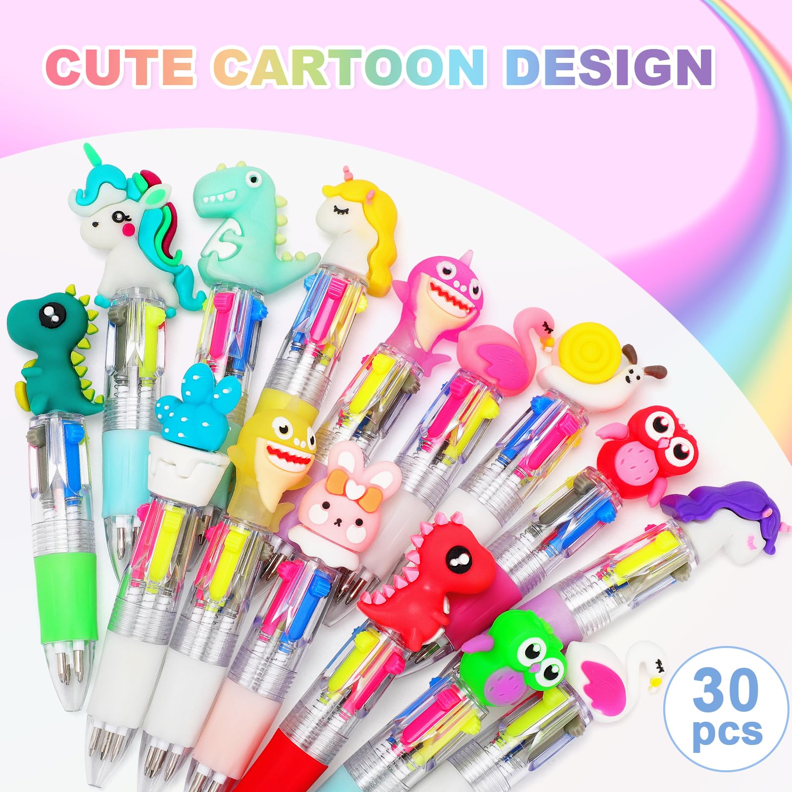 SUQ 30 Penne 4 Colori Per Bambini | Design Carini A Tema | Regalo Compleanno E Premi Scolastici