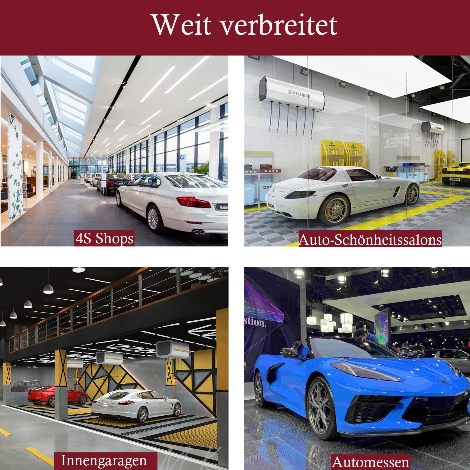 Autoabdeckung Indoor Stretch für 475-525cm PKW Auto Abdeckplane Winter Staubdichte Autogarage Abdeckung Atmungsaktiv Tiefgaragen- und Autoshow-Geeignet (Schwarz + Rot)