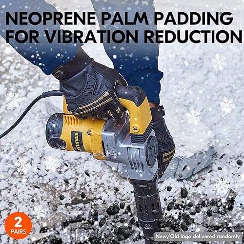 Miniatura 6 de Vgo - Guantes de trabajo para hombre, resistente, antivibración, en cuero de vaca, para trabajo, almacén, construcción, camión, seguridad del