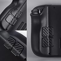 Vista 4 de Protector táctil compatible con Steam Deck Touch Trackpad (protector de trackpads + protector de 4 teclas, carbón - negro)