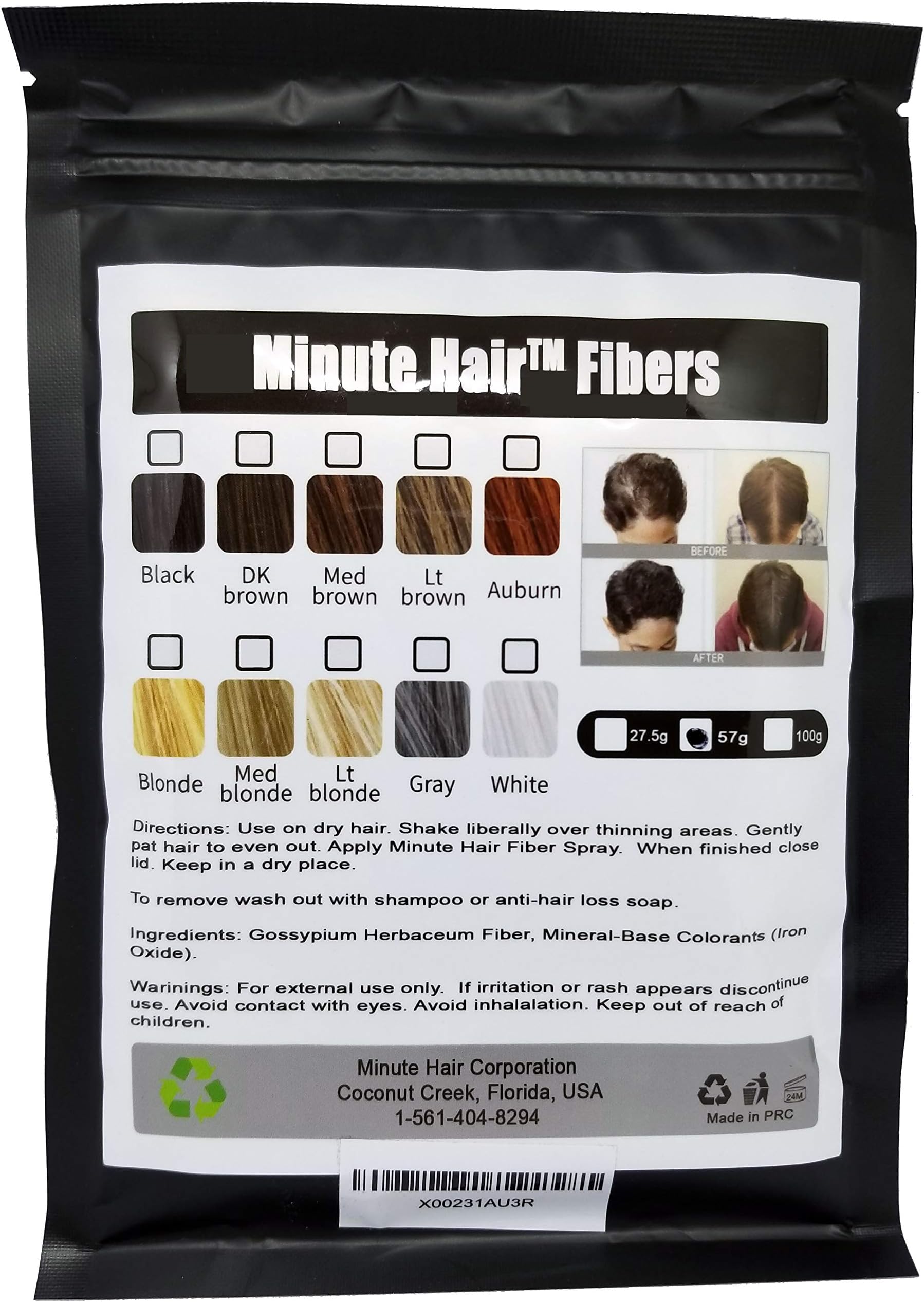 Hair Building Fibers Light Blonde 57 Grams (2 oz) Minute Hair Refill Hair Loss Concealer That You Can Use for Your Bottles From Competitors Like Toppik, Xfusion (Light Blonde)