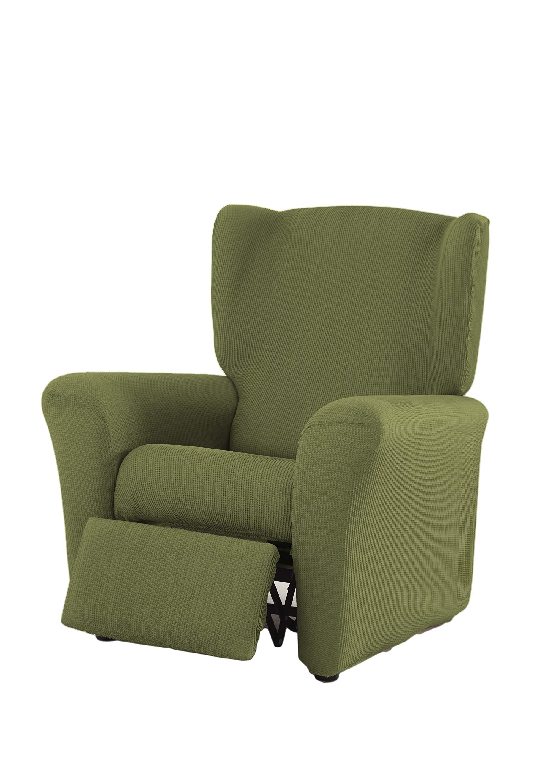 Estoralis Berta Copripoltrona Elasticizzata, Tessuto, Verde, Poltrona Relax