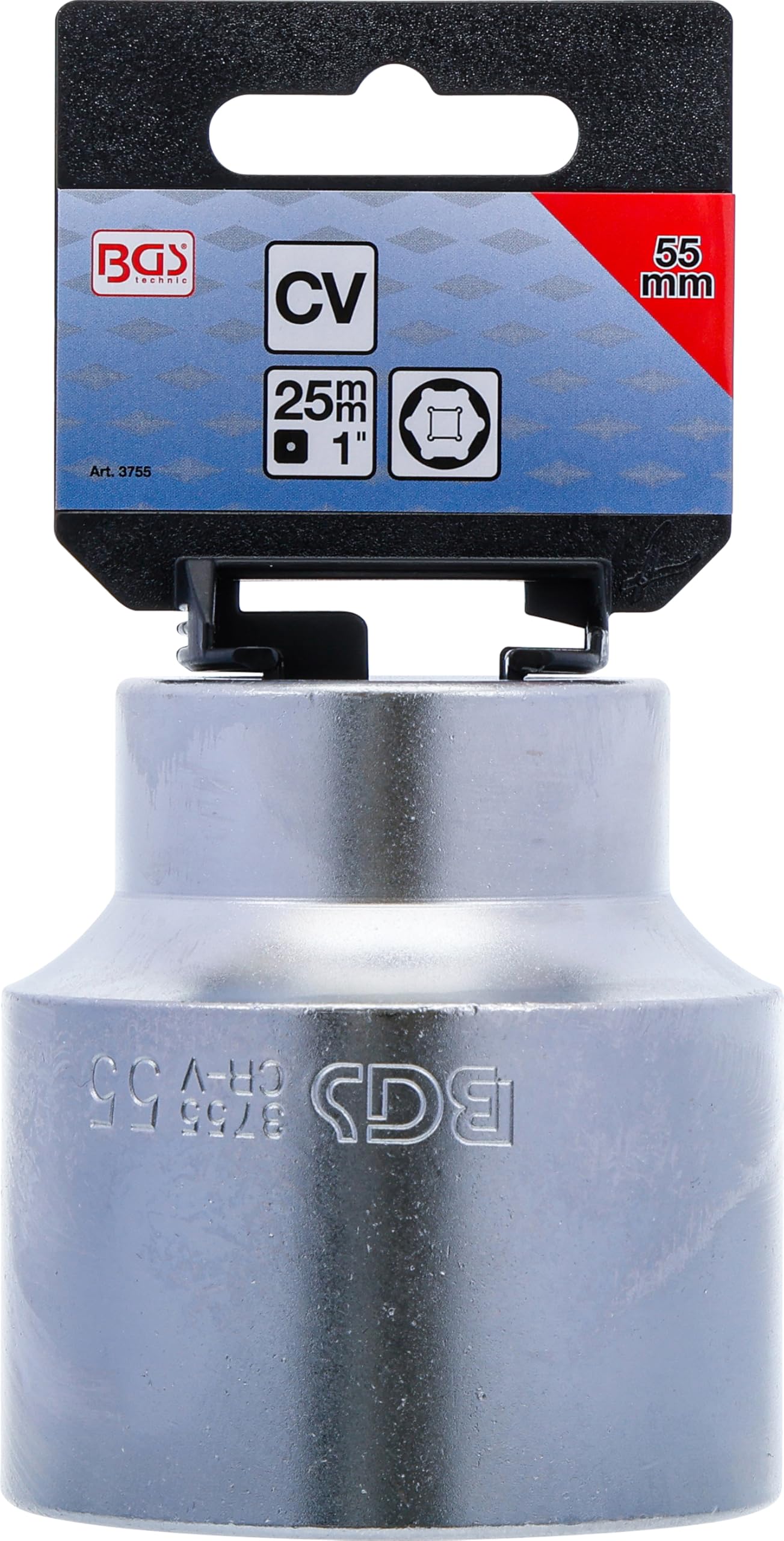 BGS 3755 | Llave de vaso hexagonal | entrada 25 mm (1") | 55 mm