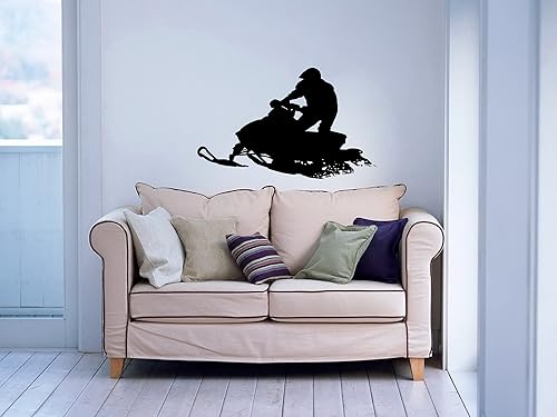 Pared Calcomanías de vinilo Sportsman motos de nieve Racing deporte extremo calcomanía decorativo hogar moderno elegante decoración de interior para