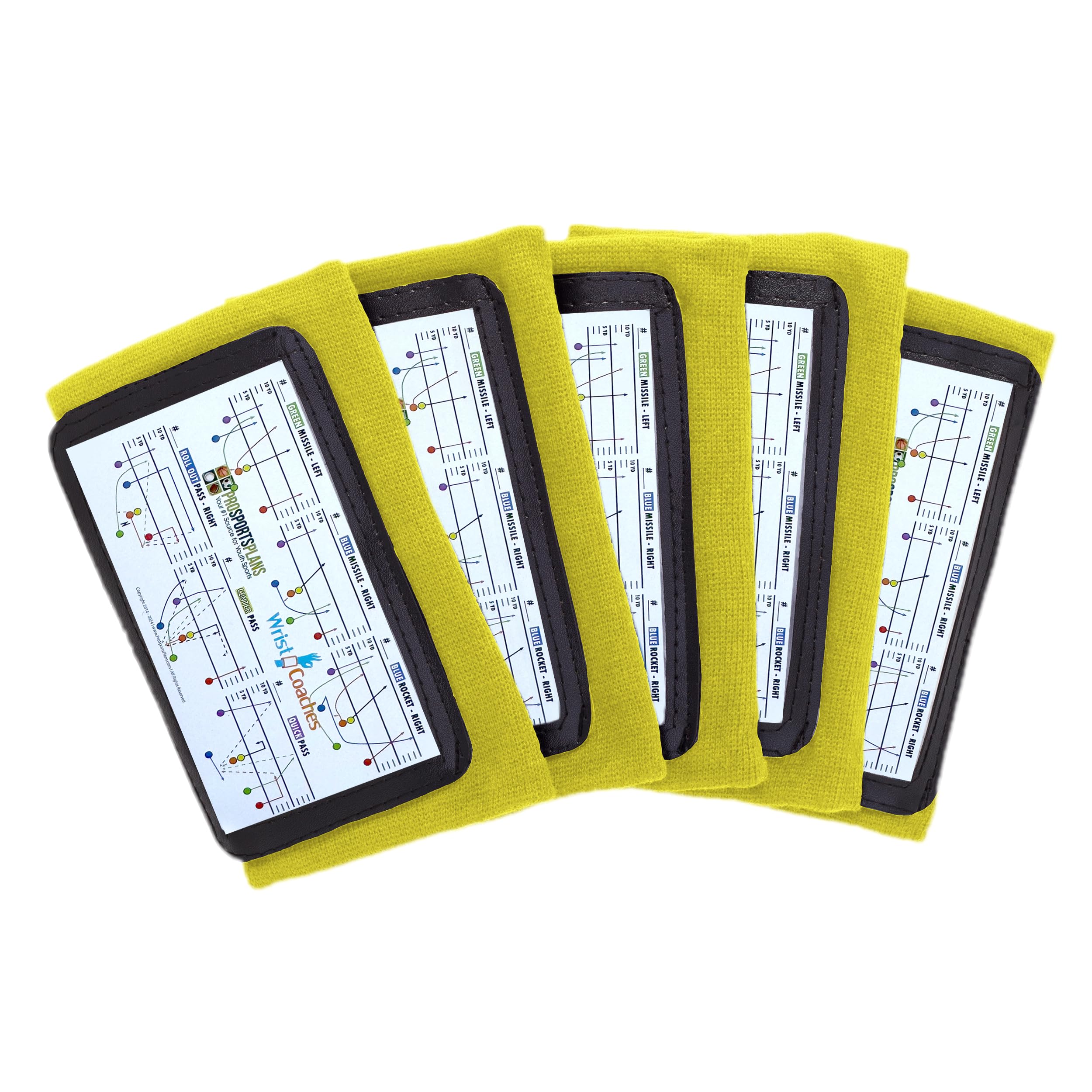 Football Play Wristbands - Youth Quarterback Gear - Wristband Playbook for Football and Softball Signs