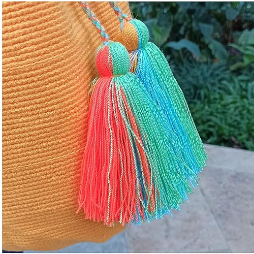 Miniatura 6 de Wayuu mochila bag for women crocheted tote baglarge shoulder bagcross body baghand woven with one thread and multicolored charm tassels Wayuu