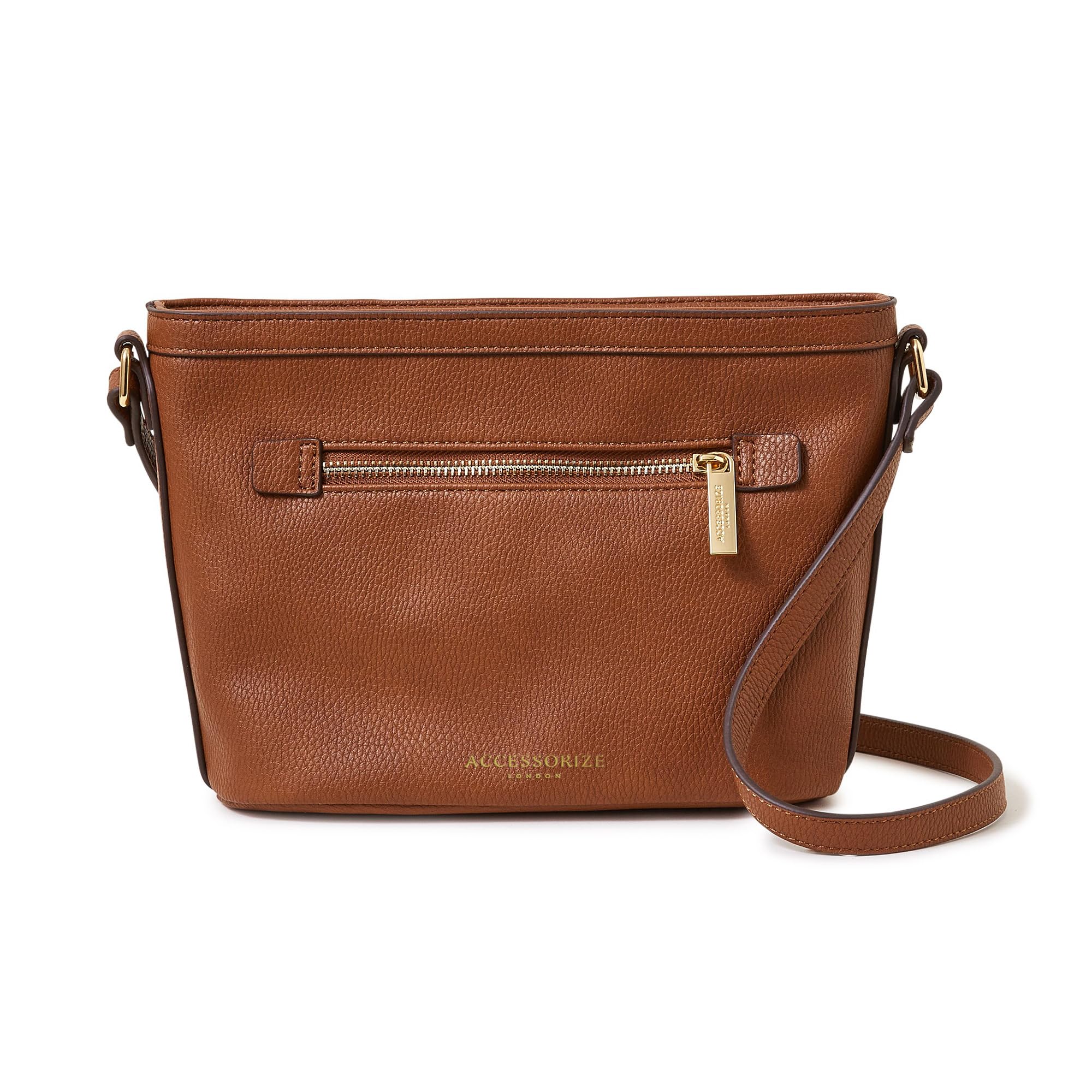 accessorize London Women's Faux Leather Top Zip Sling Bag-picture-31