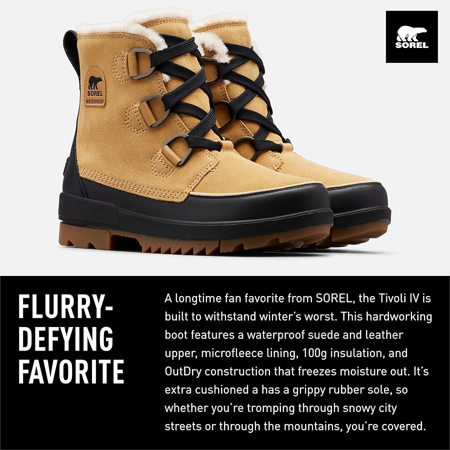 Amazon.co.jp: Sorel レディース Tivoli IV 防水ブーツ, カレー, 5.5