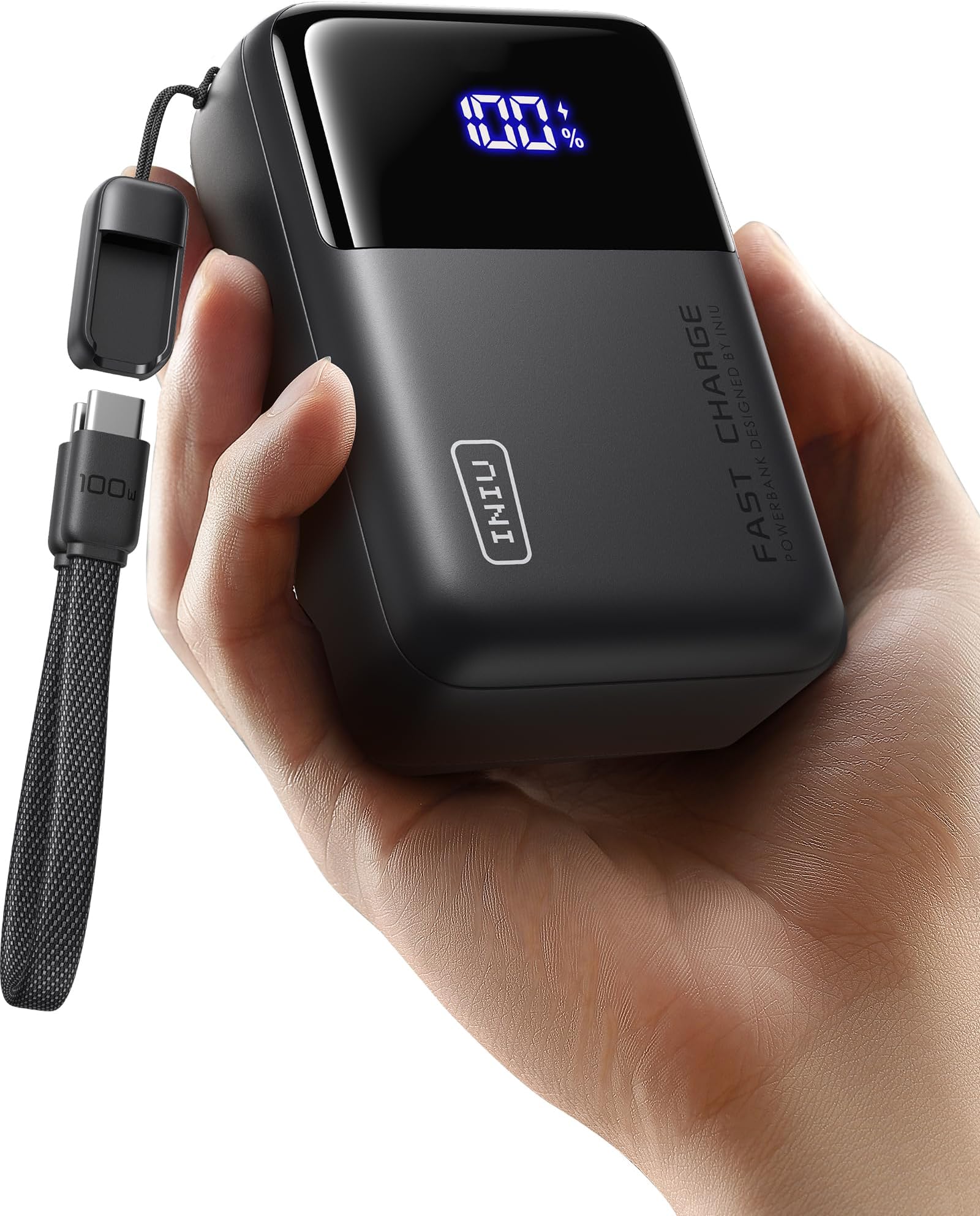 100W Power Bank, Mini Size 25000mAh High Capacity Laptop Portable Charger, USB C in&Out Tablet Powerbank, Smart Digital Display Phone Charger for iPhone 16 15, Samsung, iPad, MacBook, Laptop etc.