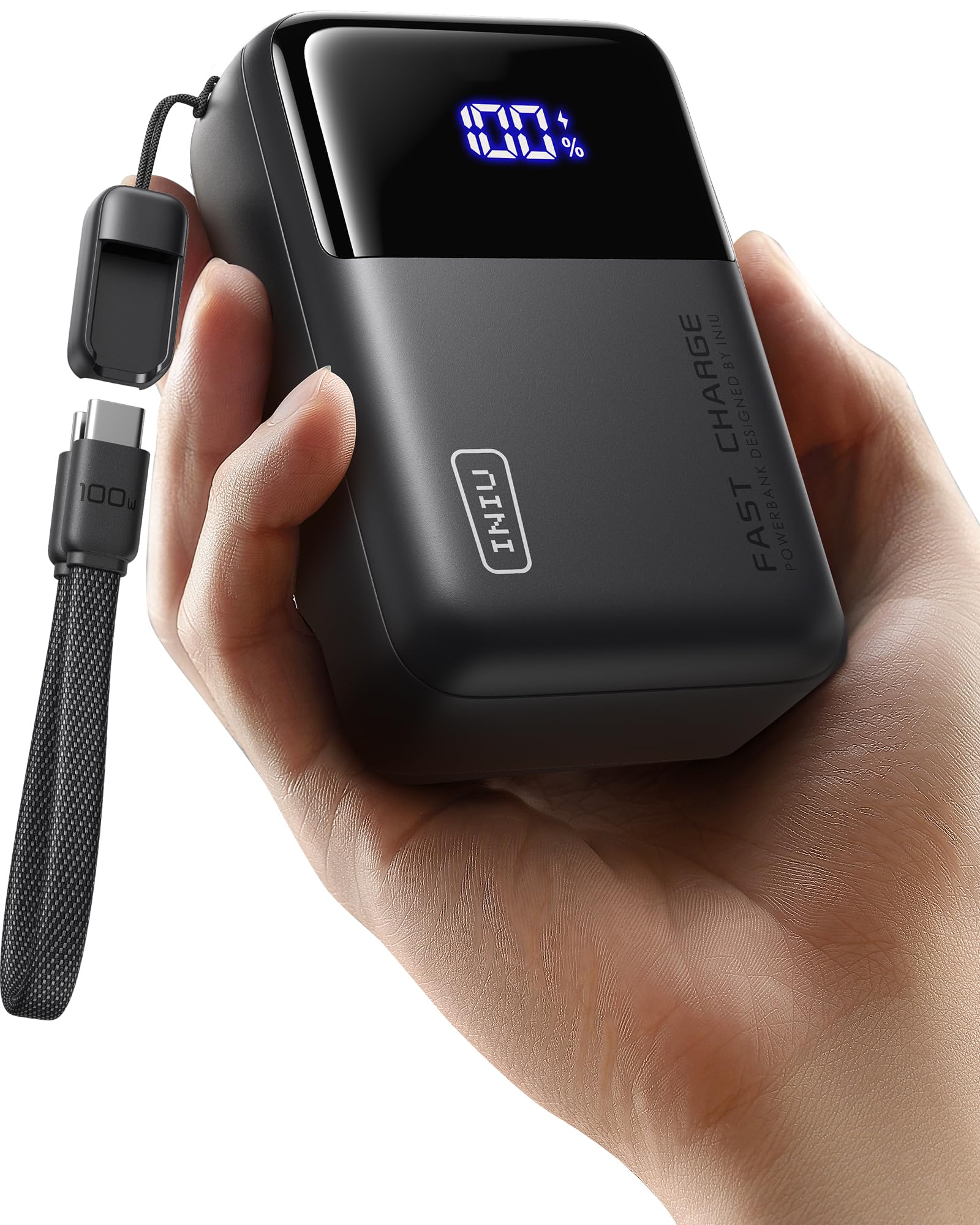INIU 100W Laptop Power Bank, Piccolo 25000mAh Alta Capacità USB-C Powerbank | 100W USB-C Ricarica Rapida Caricatore Portatile per MacBook Pro, Steam Deck, iPhone 18 17 16 15 Pro, Samsung S22, iPad ecc