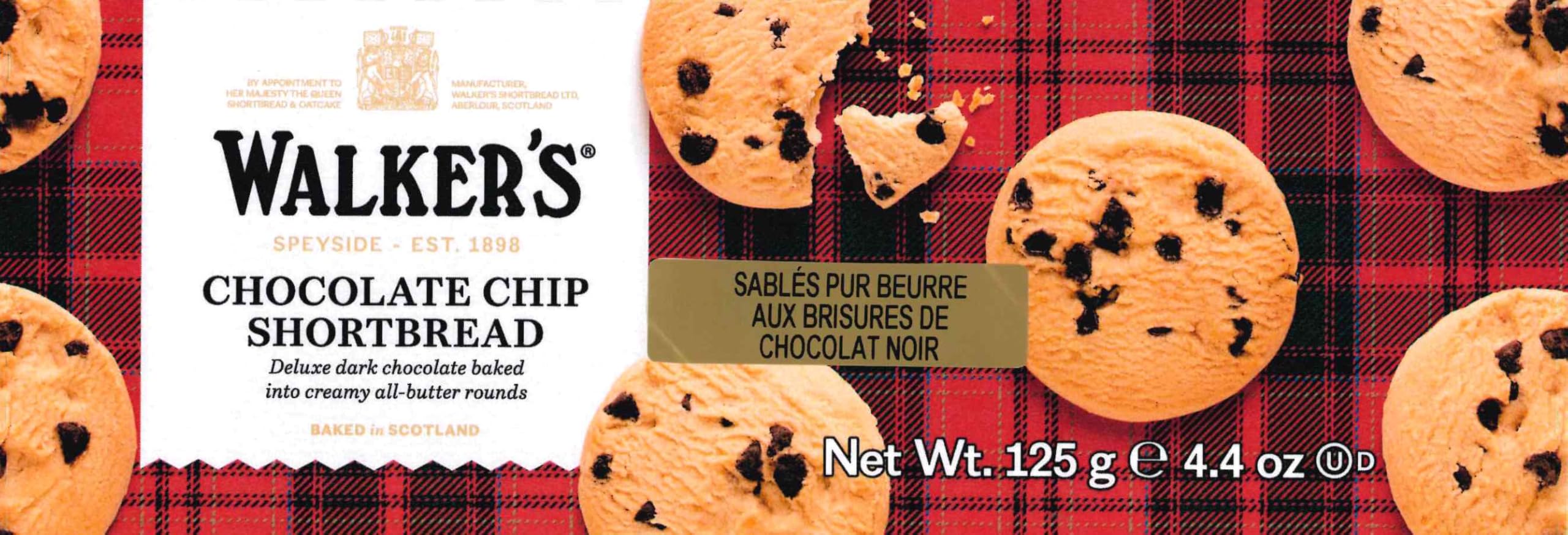 Walker's All-Butter Chocolate Chips Shortbread 125g