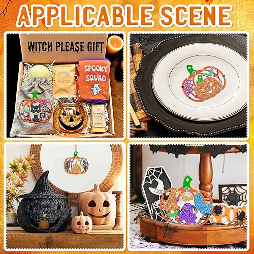 Miniatura 19 de 80 piezas de adornos de madera de primavera para pintar, 8 estilos de adornos de madera sin acabado para bricolaje, cortes en blanco