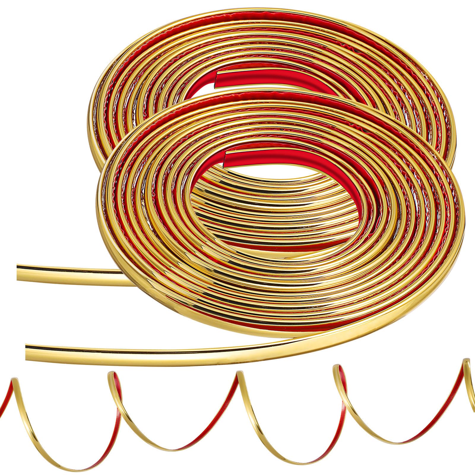 Moldura de PVC dorada Mikikit para decorar techos de baños y dormitorios