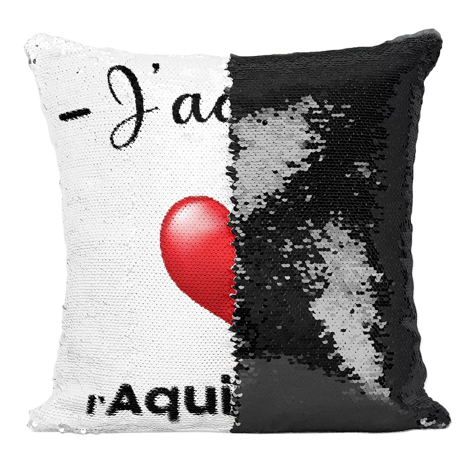 Coussin Sequin Noir J'adore L'Aquitaine Bordeaux pour Rompre la Monotonie