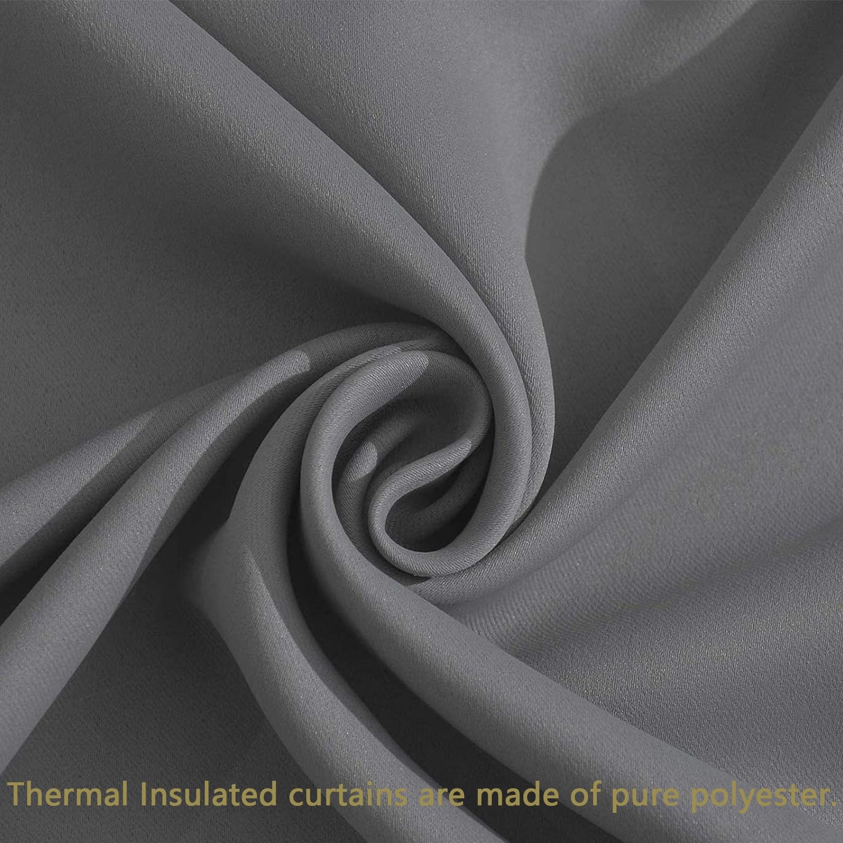 Cortinas Termicas Aislantes Frio y Calor Cortinas 50 x 220 cm Termicas Aislantes Frio y Calor Cortinas Opacas Termicas 2 Piezas para Salon/Cocina, Gris Claro