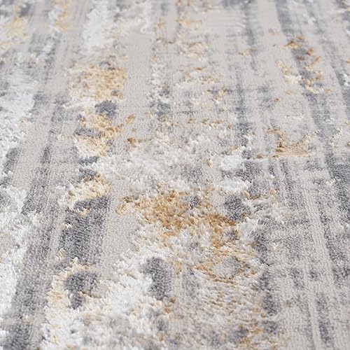 Miniatura 4 de LUXE WEAVERS Florance Collection 86010 - Alfombra de área moderna dorada de 9 x 12 pulgadas