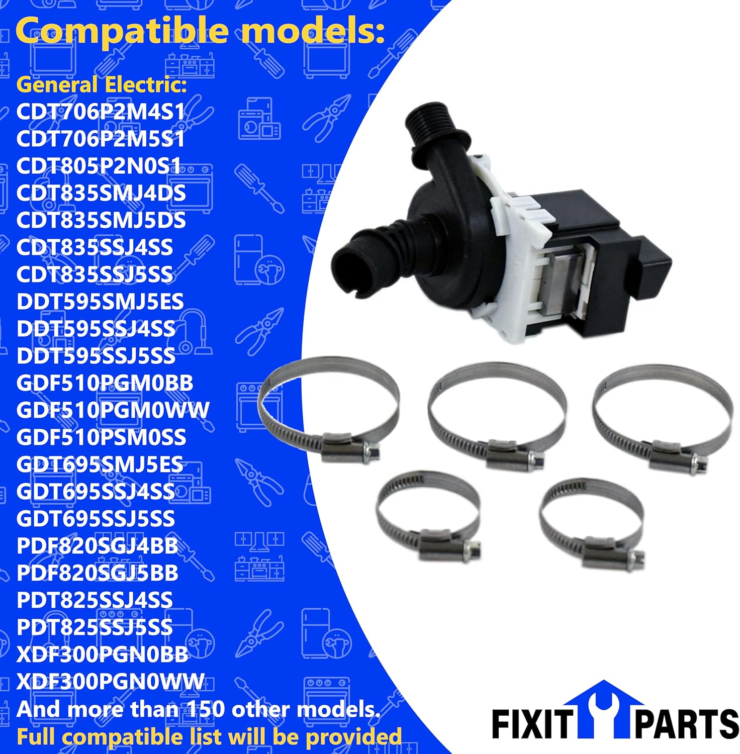 US-Based Supplier – WD19X24829 Genuine OEM Dishwasher Drain Pump Kit replaces WD19X24394 Compatible With GE dishwashers such as CDT706P2M4S1 CDT706P2M5S1 CDT805P2N0S1 CDT835SMJ4DS