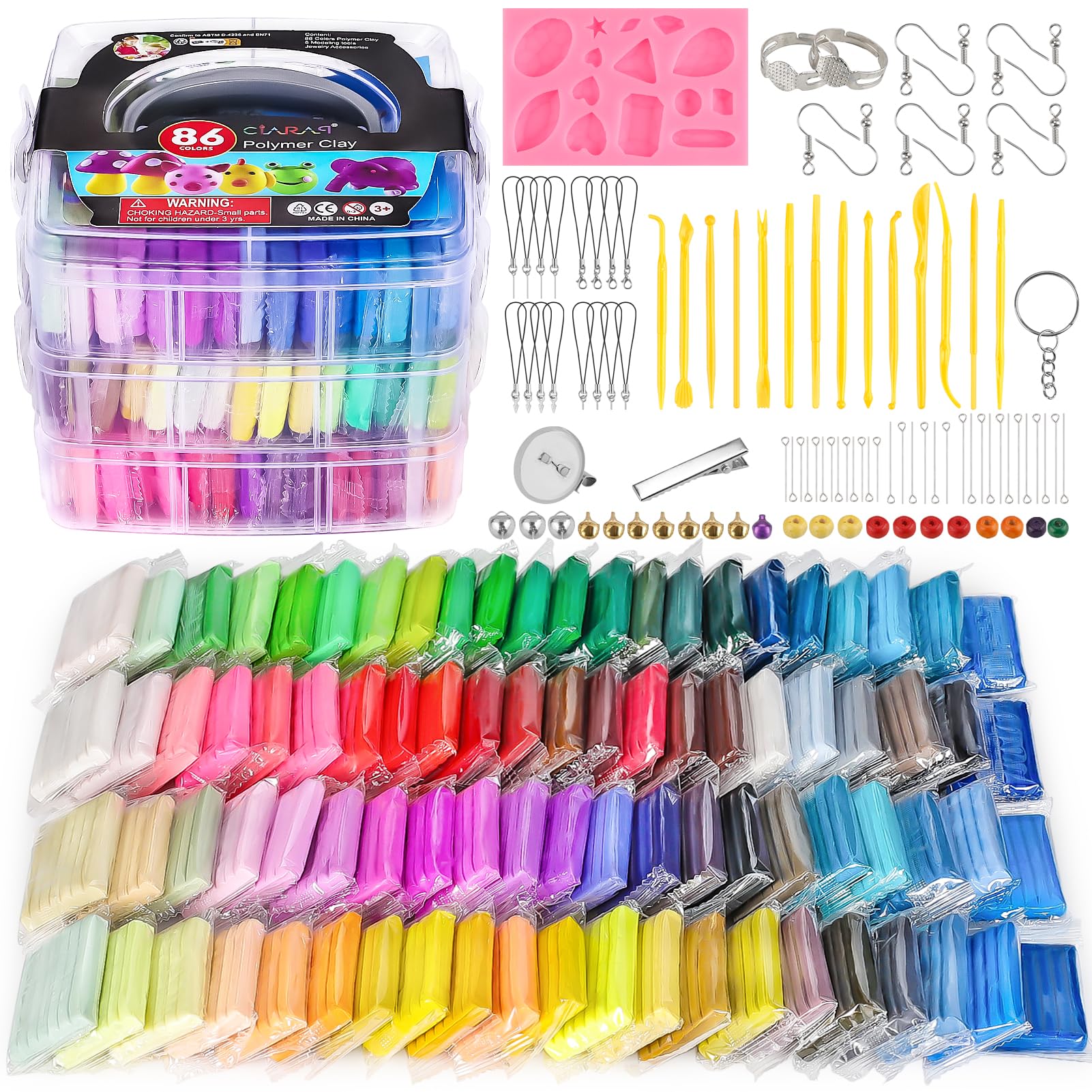 Amazon.com: CiaraQ Polymer Clay Starter Kit, Oven Bake Modeling