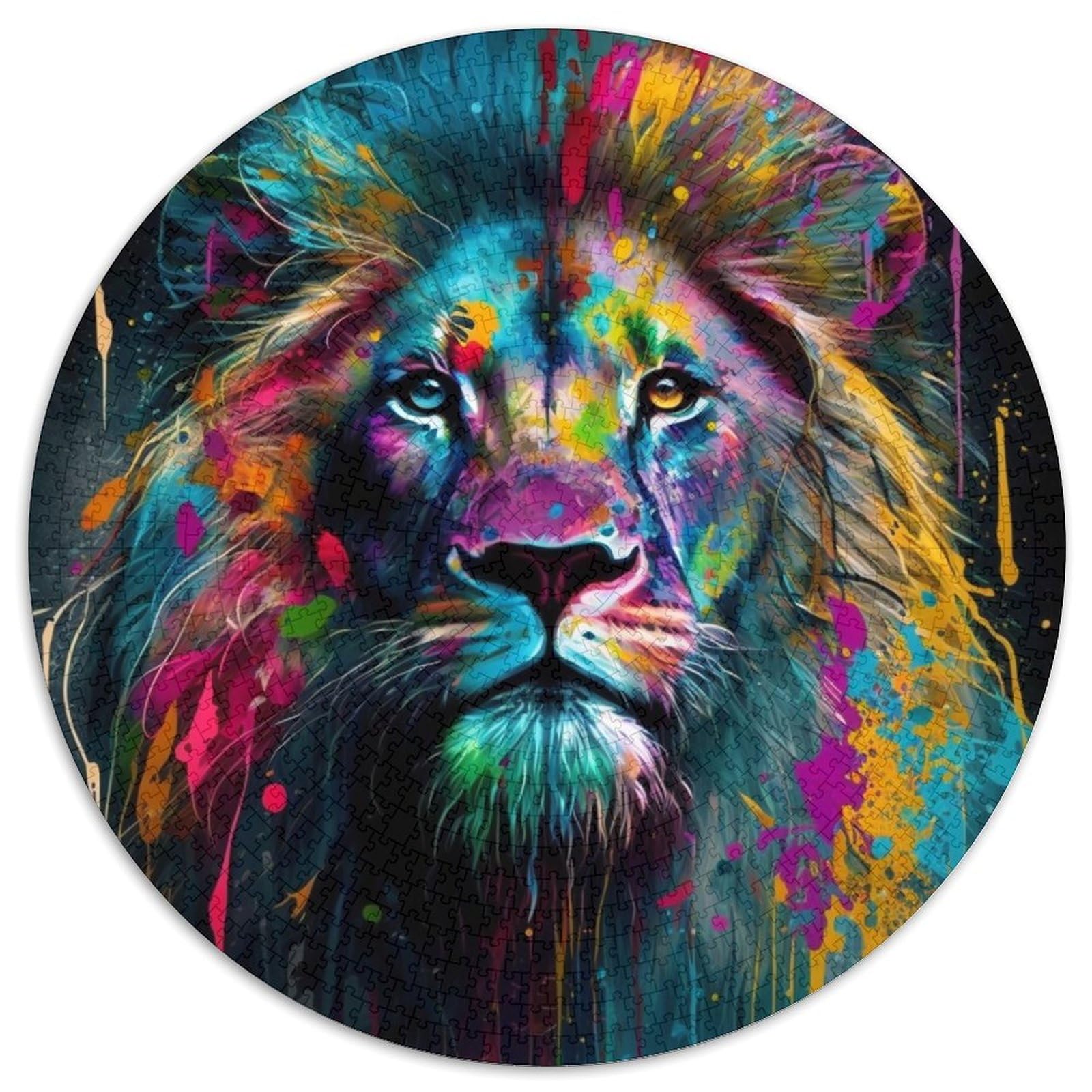 Jigsaws 1000 Pieces for Adults Magic Lion Jigsaw Puzzles for Adults Artwork Decor Intelligence Toy for Family Indoor Games 67.5x67.5cm — image 1