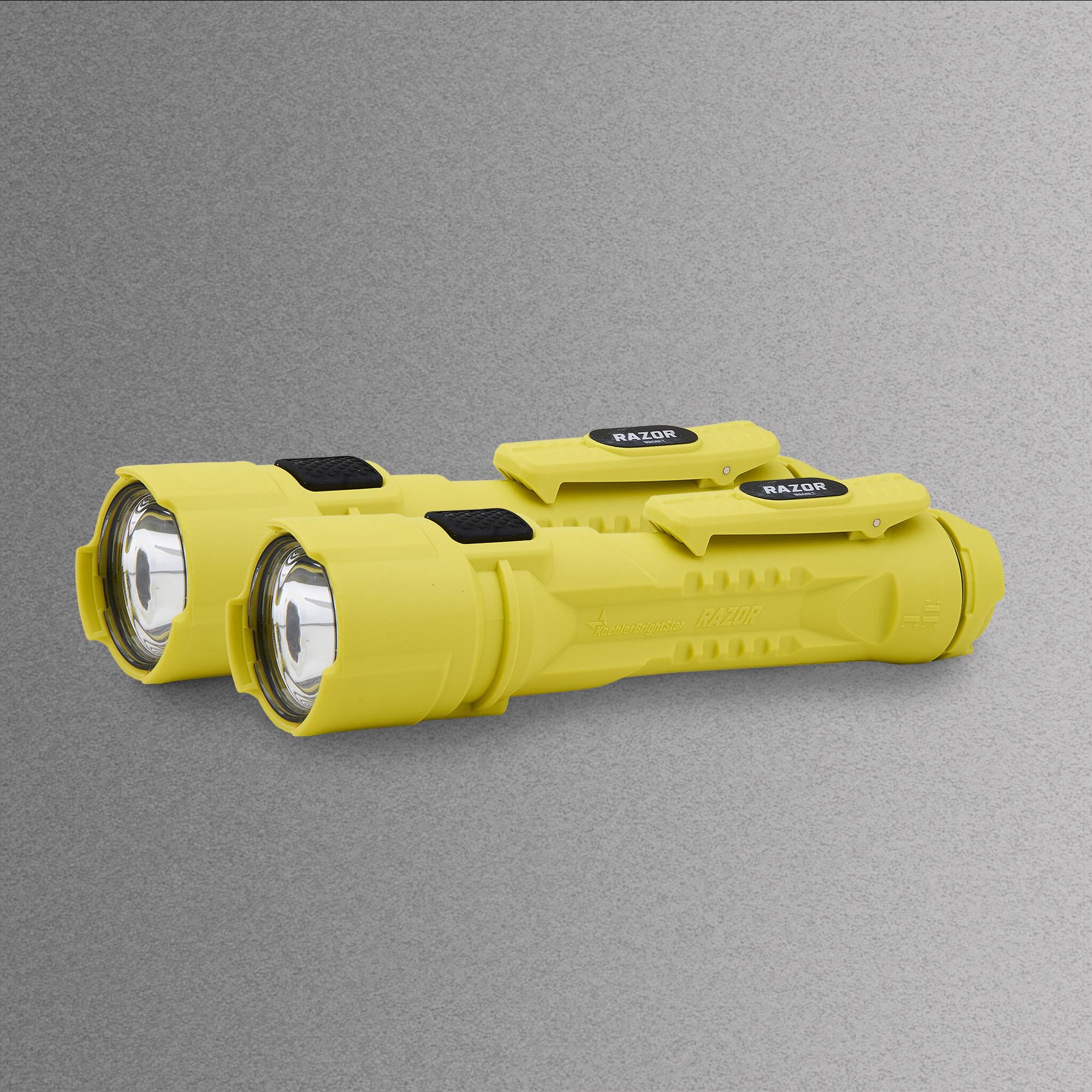 Bright Star Razor LED Flashlight 2-Pack Bundle,Intrinsically Safe, Waterproof, 14,000 Candela, Super Bright Rugged Flashlight for Work,Emergency,