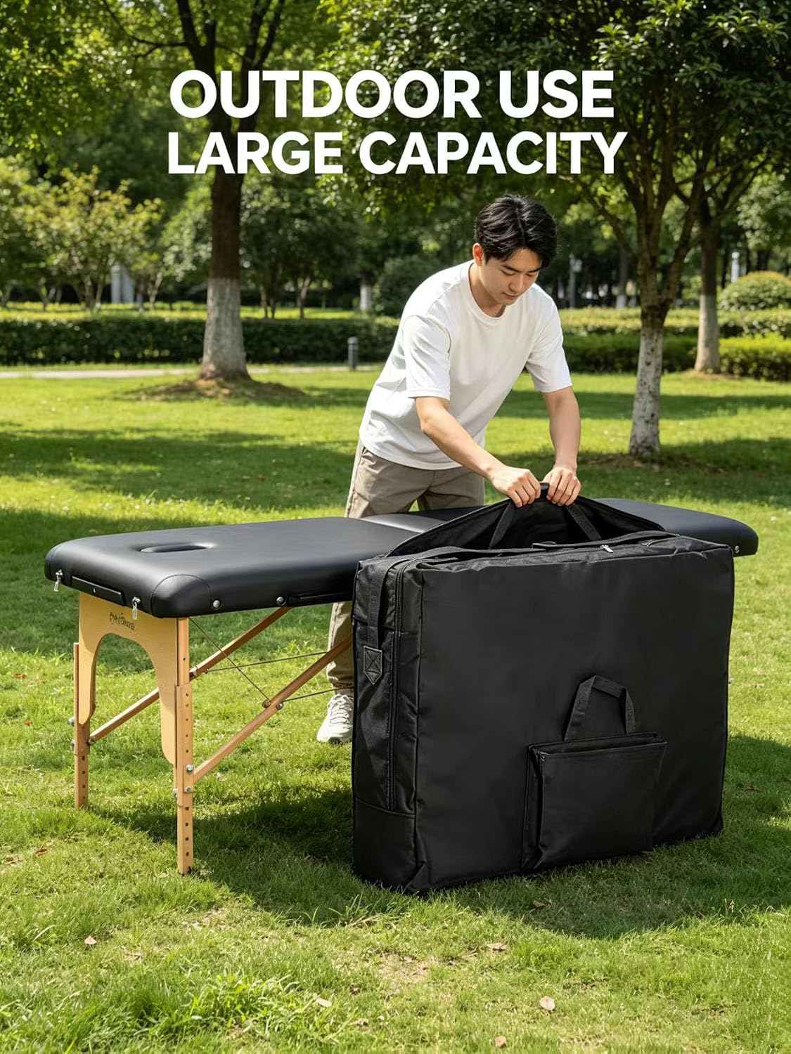 27inch Portable Massage Tables Durable Nylon Carry Bag- Lightweight Storage Case with Adjustable Shoulder Strap, Compact Travel Bag for Therapists & Professionals