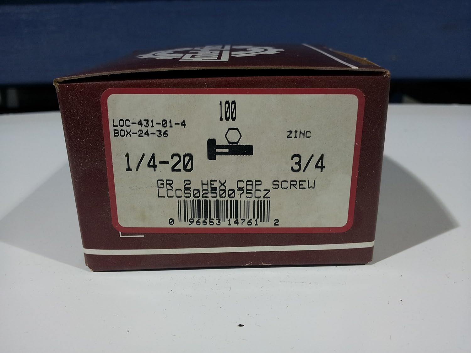 LCSA0250075CZ He x Bolts (100 Pack), 1/4"-20 x 3/4" - 902015