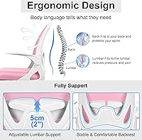 Vista 3 de Primy Silla de Dibujo Silla Alta de Oficina con Reposabrazos Abatibles Silla Ejecutiva Ergonómica de Computadora para Escritorio de Pie con Soporte