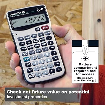 Calculated Industries 3415 Qualifier Plus IIIx Advanced Real Estate Mortgage Finance Calculator | Simple Operation | Buyer Pre-Qualifying | Solves Payments, Amortization, ARMs, Combos, FHA, VA, More | Advanced Mortgage Finance, Simple Operation, Buyer Pre-Qualifying, Solves Payments, Amortization, ARMs, Combos, FHA, VA