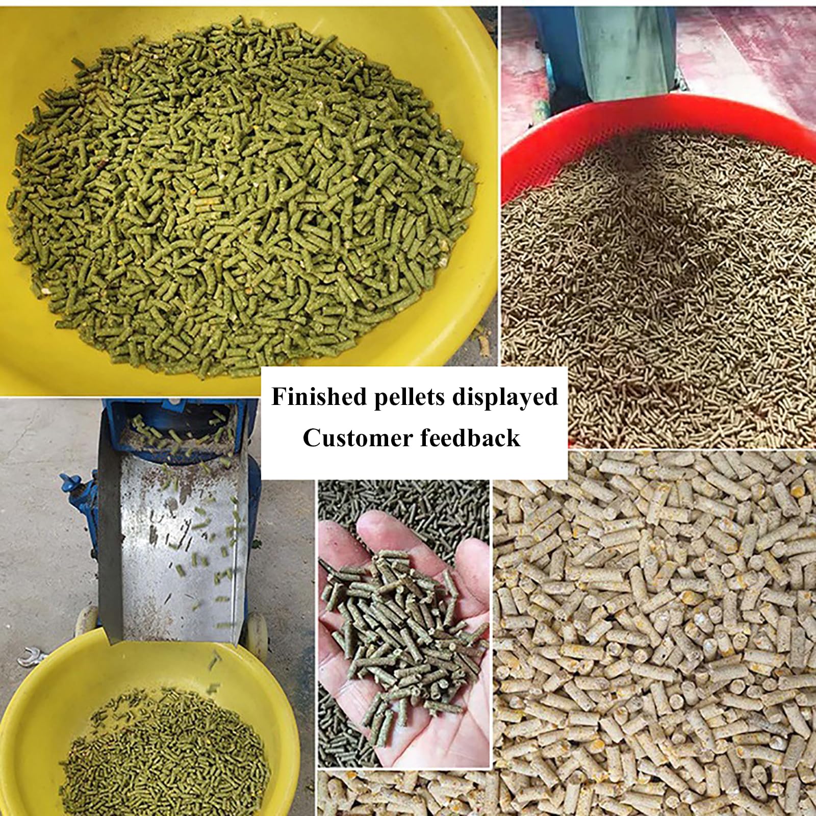 Máquina de pellets de alimentación animal, 70-120 kg/h, longitud de pellets ajustable, reduce los costos de reproducción, adecuada para harina de soja, granos, paja, maíz, salvado de trigo