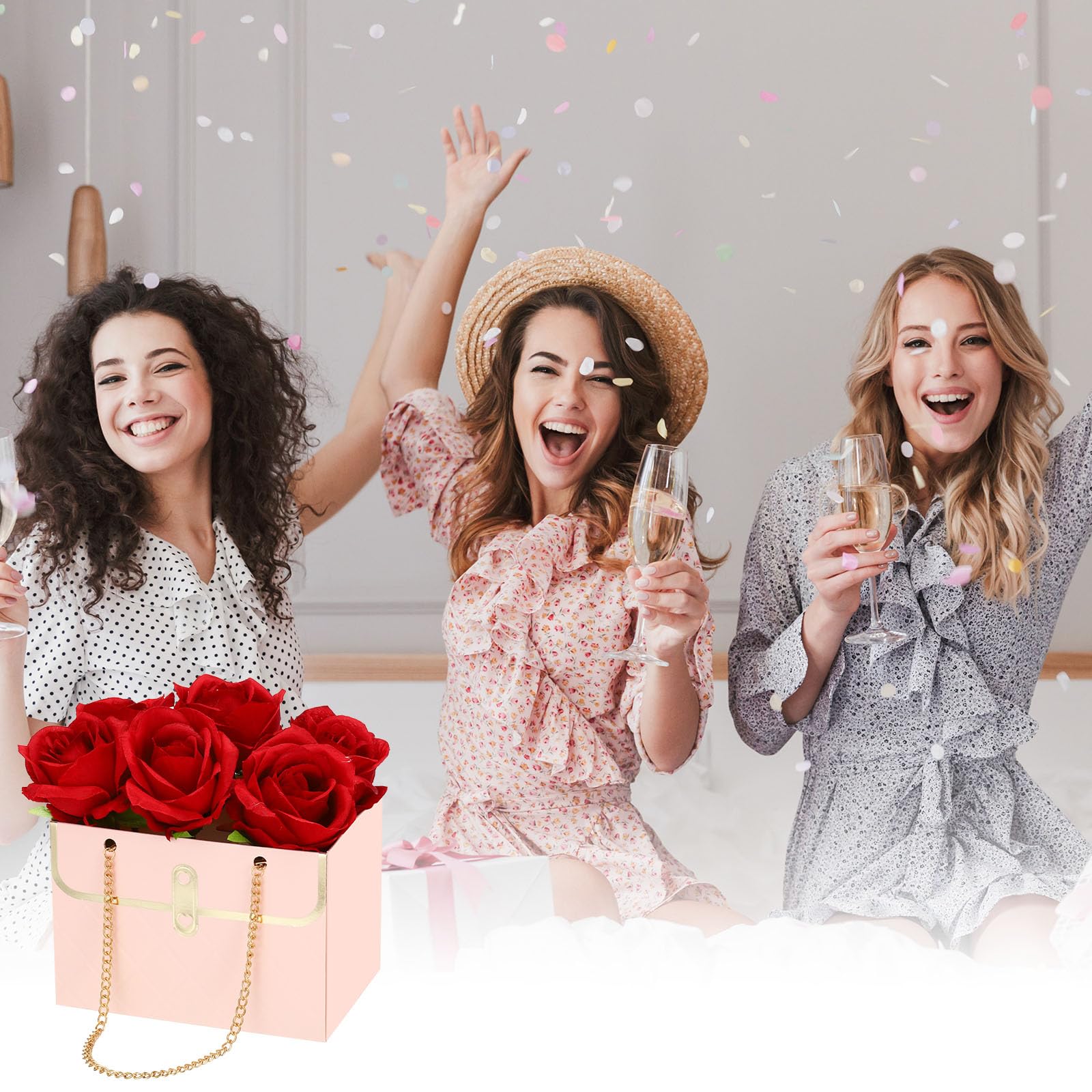 PATIKIL Carta Fiore Regalo Sacchetti 8pz Carta Bouquet Fiore Regalo