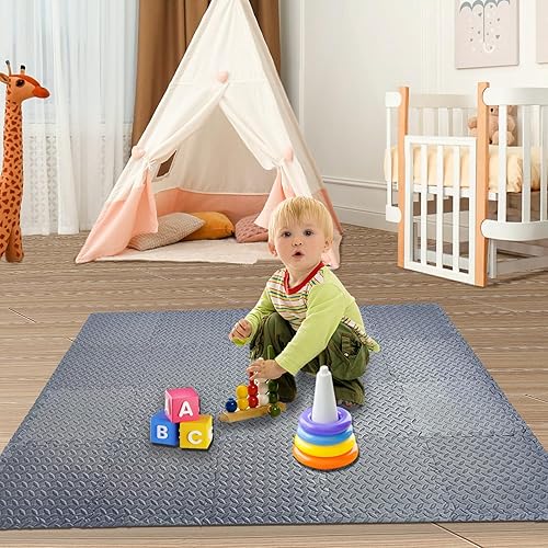 Miniatura 2 de Tapete de espuma para rompecabezas, azulejos de espuma de 20 piezas entrelazadas, azulejos de espuma entrelazados, tapete de juego de espuma para