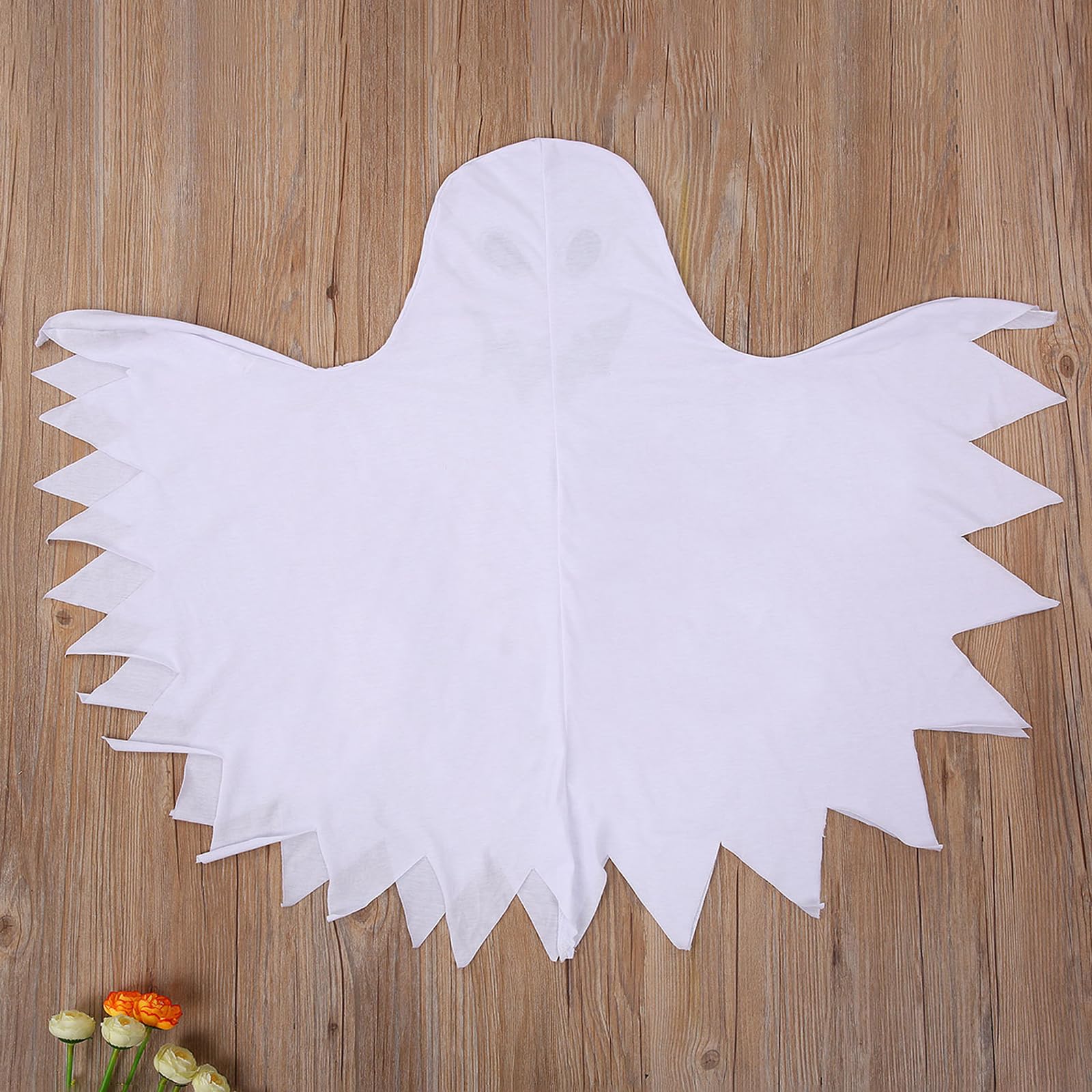 Toddler Baby Boys Girls Halloween Costume White Ghost Smile Cloak Hooded Cape Poncho Fancy Party Cosplay Outfits (C-White, 4-6 Years) - Image 4