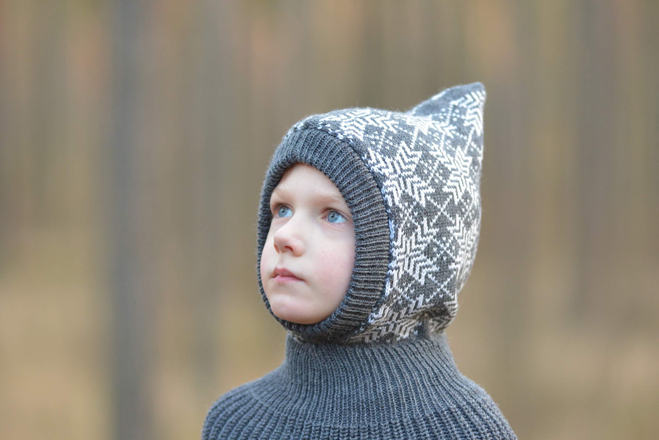 100% lana Merino Balaclava Berretto Invernale Baby bambini ragazza ragazzo a maglia