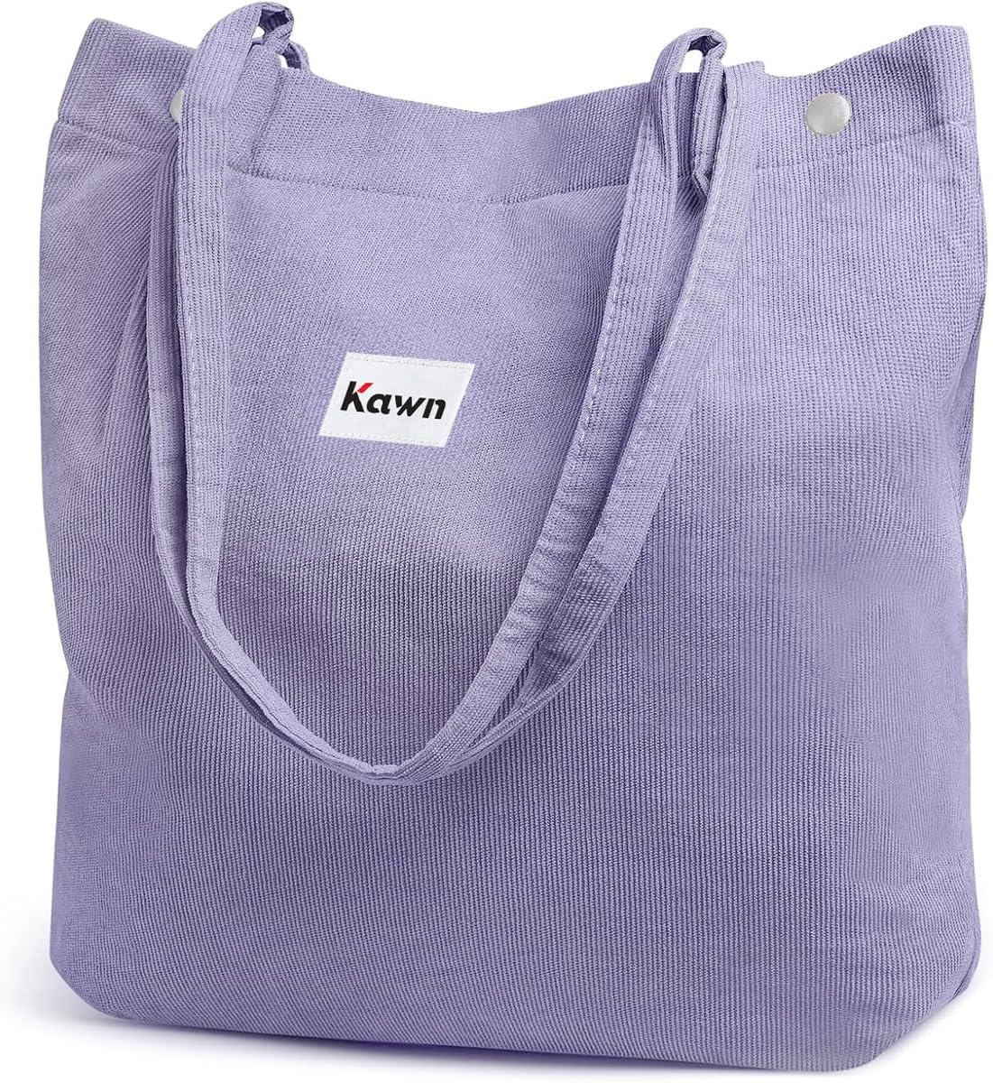 Kawn® Women Corduroy Tote Bag Canvas Shoulder Purse Reusable Shopping Bag Grocery Bag Large Capacity Washable Handbag Girls Shoulder Bag with Inner Pocket For Daily Use Work Travel