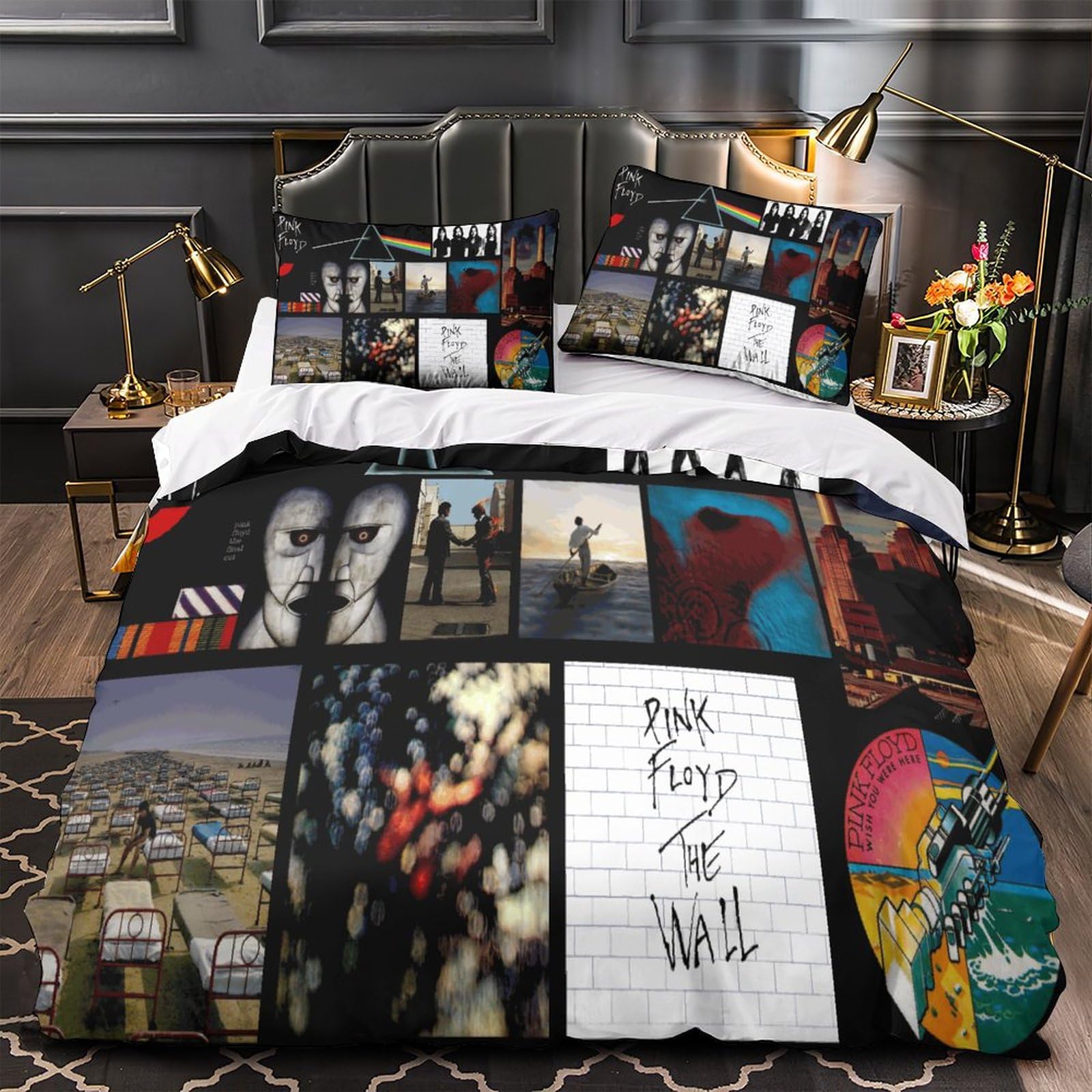 Housse De Couette Groupe De Musique Pink Floyd 07 Parure De Lit Ensemb