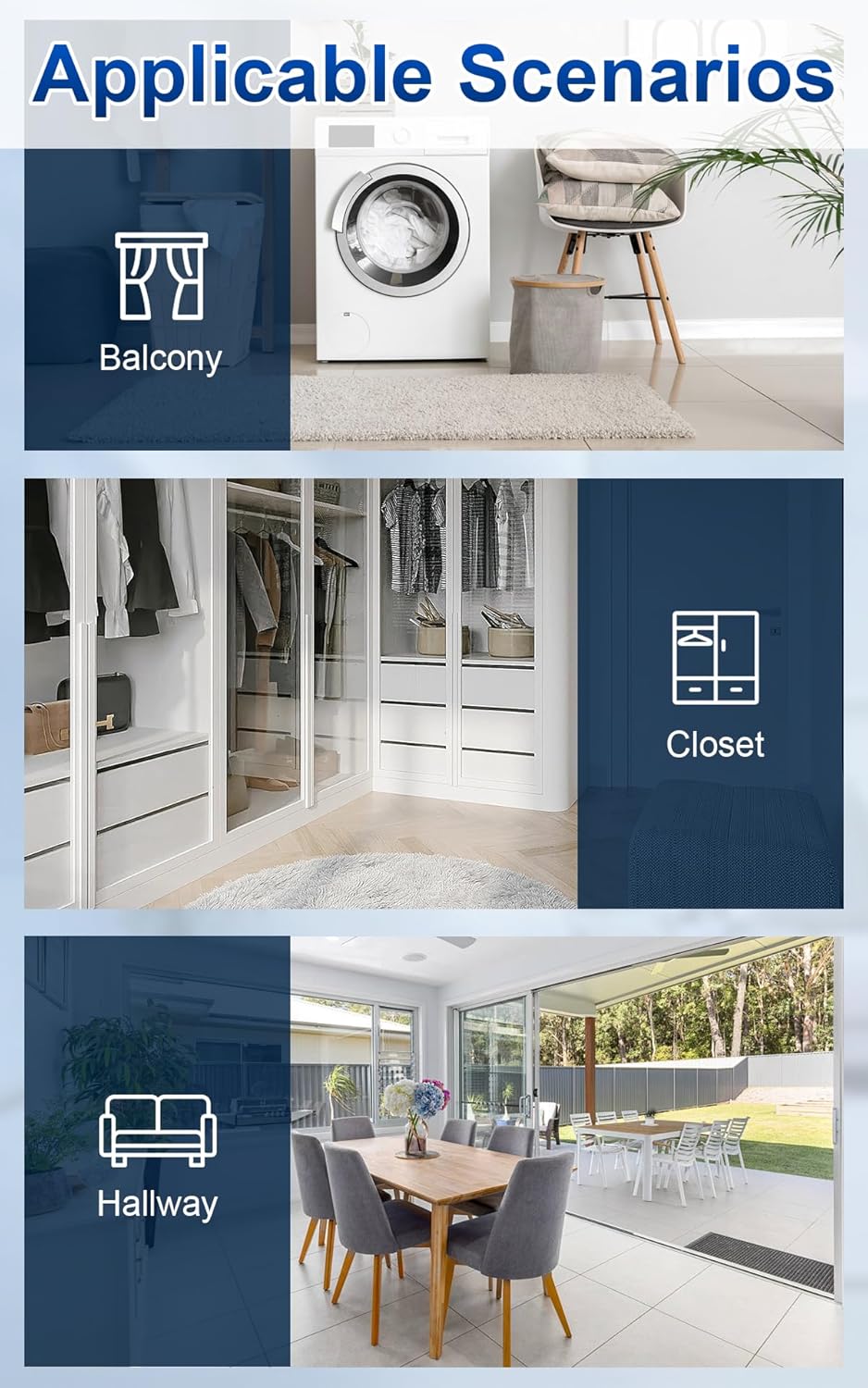 Probrico Interior Half Dummy Door Knobs 4 Pack, Closet/Flight of Stairs Door Knobs Inside, Interior Matte Black Dummy Door Knob Without Key