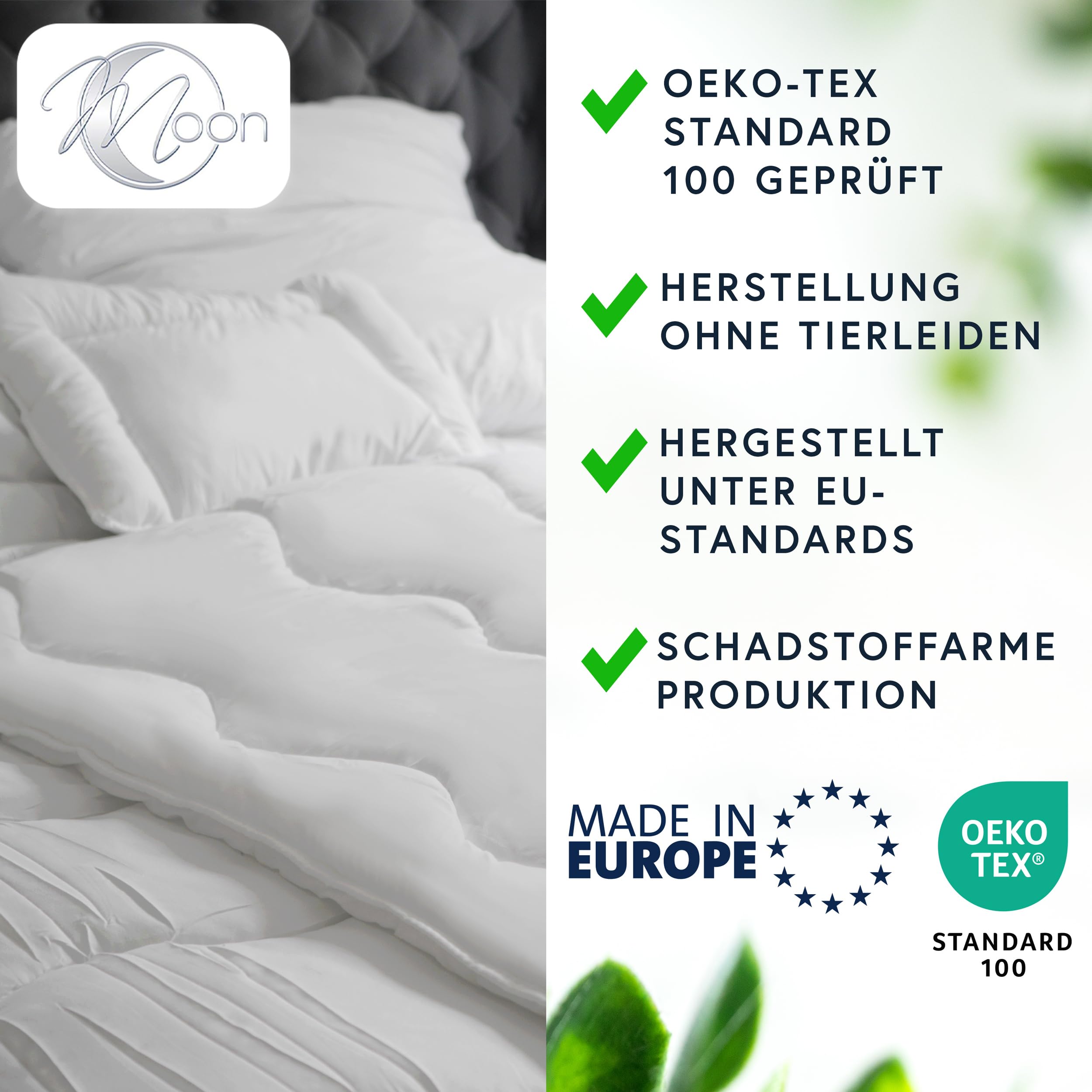 Moon - Set di biancheria da letto per neonati – coperta e cuscino trapuntati – circa 100 x 135 + 40 x 60 cm in 100% poliestere