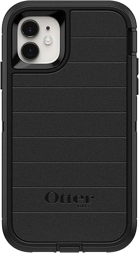 OtterBox Defender Series - Funda sin pantalla para iPhone 11 (solo funda), protección de defensa microbiana, embalaje no al por menor, color negro