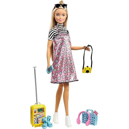 Amazon バービー ピンクパスポート バービーとおしゃれ旅行セット Fny29 人形 ドール おもちゃ