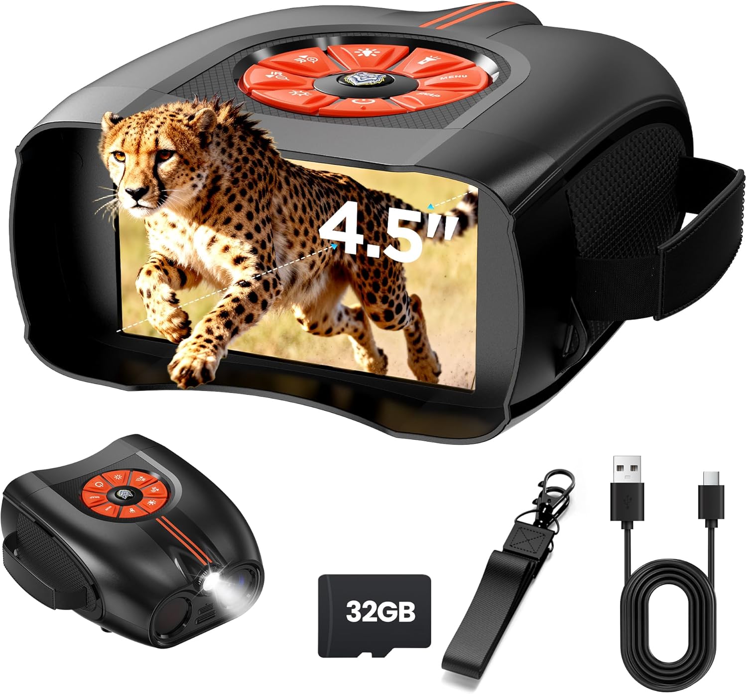 4K Night Vision Goggles for Adults: Binoculars Camera with 4.5" IPS Screen - Gifts for Men Dad Husband Boy Friend - 2624FT Digital Infrared Binocular for Camping Wildlife - Tech Gadgets Telescope