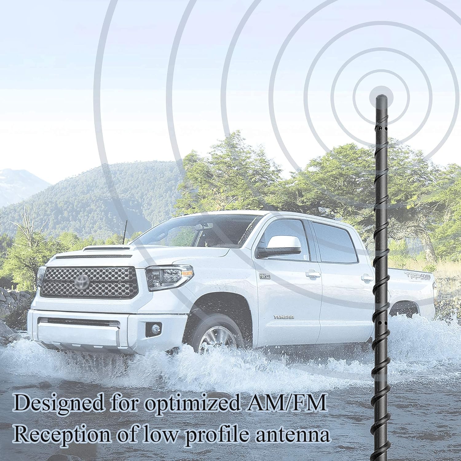 VOFONO Antenna for Toyota Tacoma Tundra FJ Cruiser Accessories 2000-2023 2024 2025, Toyota Antenna Replacement, 13 Inch Truck Tacoma Tundra Antena Upgrade Car Radio FM AM Reception