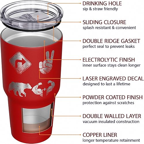 Vista 107 de We The People Holsters - Vaso térmico de 30 onzas, Únete o Muere, Negro