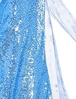 Vista 15 de Disfraz de princesa de lujo con capa larga brillante para fiesta de cumpleaños de niña