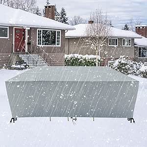 HNKDKJ Gartenmöbel Abdeckung Wasserdicht Winterfest Abdeckplane