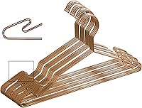 Vista 11 de Lujoso juego de perchas de metal resistente con diseño único de gancho, perchas duraderas y resistentes para abrigos, 4mm de grosor, soporta 25