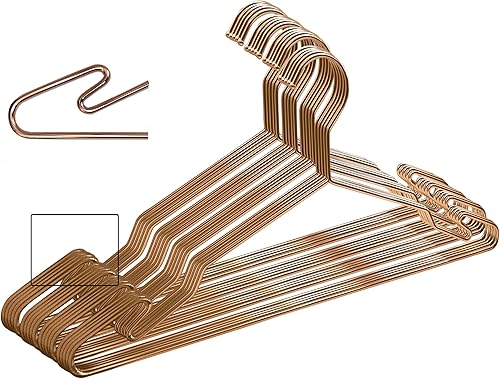 Miniatura 1 de Lujoso juego de perchas de metal resistentes con diseño único de gancho, perchas duraderas y resistentes, 0.157 in de grosor, soporta 25 libras de